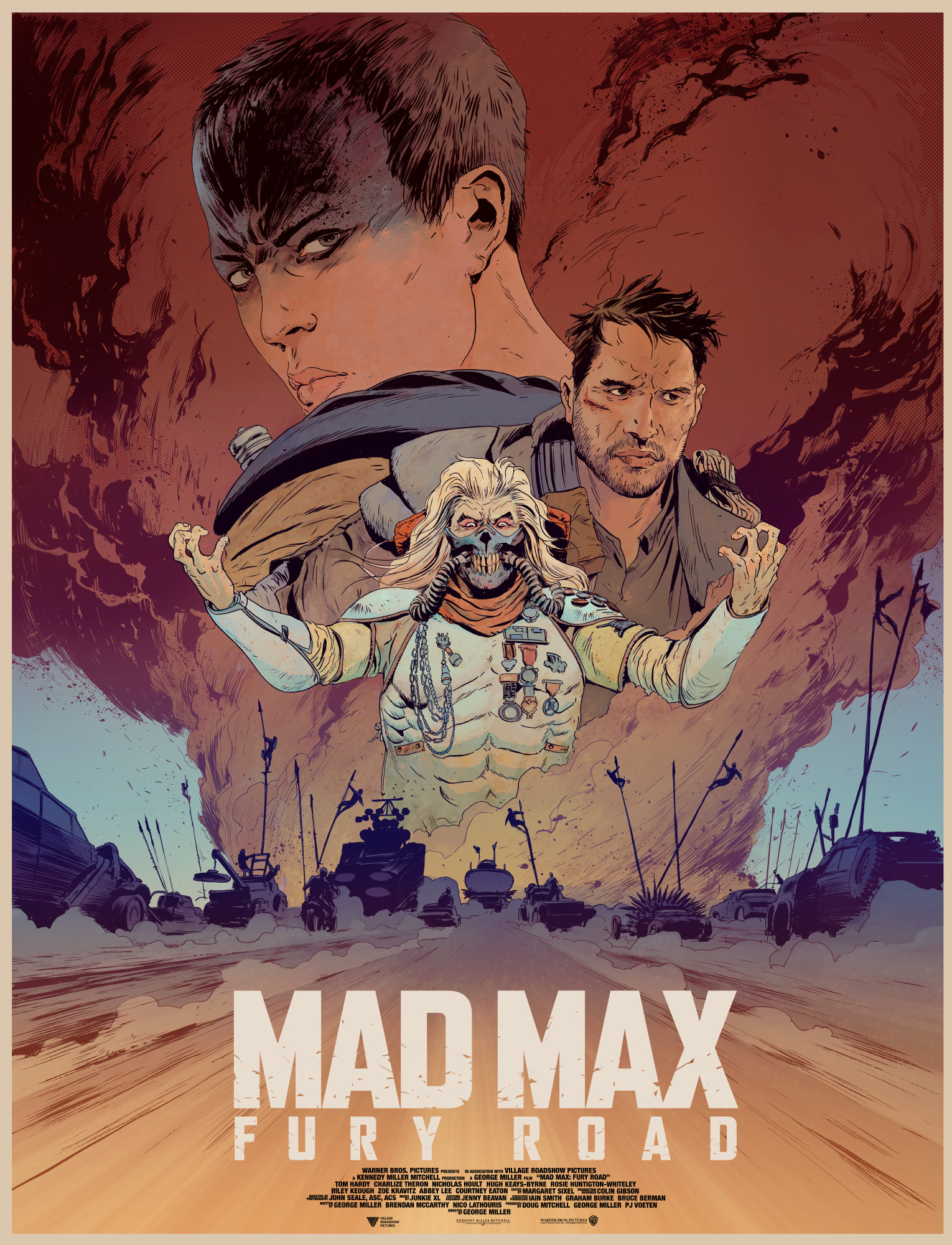 MAD MAX FURY ROAD Art Poster Grand format A0 Large Print